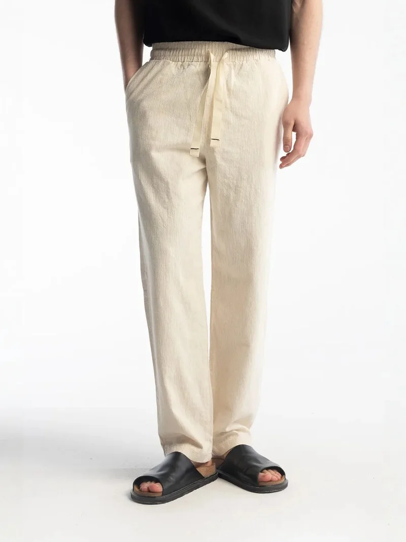 Giesto GIESTO Straight Leg Pants with Drawstring Waist